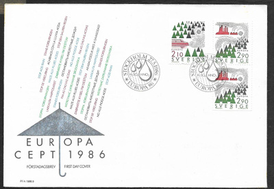 Ruotsi - Eurooppa 1986 (Fac. 1414-1415)