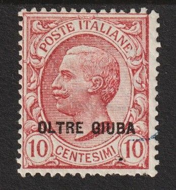 1925 Italian siirtomaa Eteläinen Somalimaa leimaamattomana