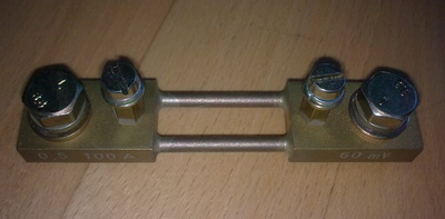 Shuntti vastus 100 A, 60 mV Luokka 0.5