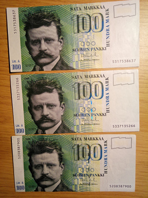 100 markkaa 1986 Litt. A (yksi seteli)