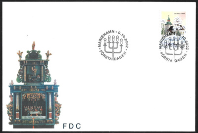 FDC Åland 2002 Saltvikin kirkko  LaPe ÅL 212