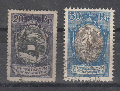 LIECHTENSTEIN käyttösarjaa 1921