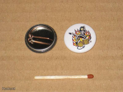 Pin-Up Skeleton Girl rintanappi 1" j1