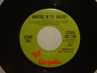 Jethrpo Tull 7" Minstrel In The Gallery (stereo) / (Mono)