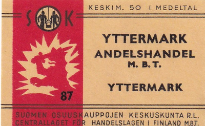 Yttermark , Andelshandel  m.b.t. SOK 87    4/14