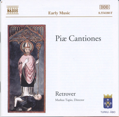 PIAE CANTIONES Retrover – suomalainen Naxos CD 1997