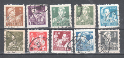 Kiina  1955/7 Mi 297-305