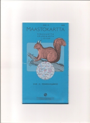 Maastokartta 1:20 000 Vehkoojärvi
