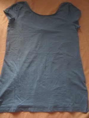 T-Paita avoimella selkämyksellä M H&M Basic taivaansininen