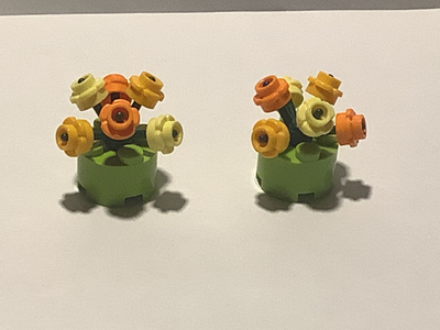 Lego Friends kukkia vihreissä ”ruukuissa”