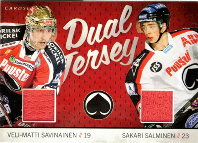 2014-15 Cardset SAVINAINEN / SALMINEN Ässät DUAL JERSEY