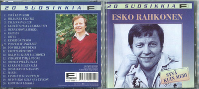 ESKO RAHKONEN . CD-LEVY . 20 SUOSIKKIA . SYVÄ KUIN MERI