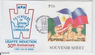 Filippiinit 1991 Lippu aiheinen blokki FDC