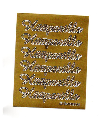 ÄÄRIVIIVATARRA "HÄÄPARILLE" /(Kulta)