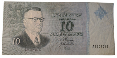 10 Markkaa 1963 ilman Litt A9309076