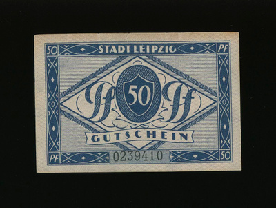 Saksa Notgeld 50 Pfennig, Leipzig 1920