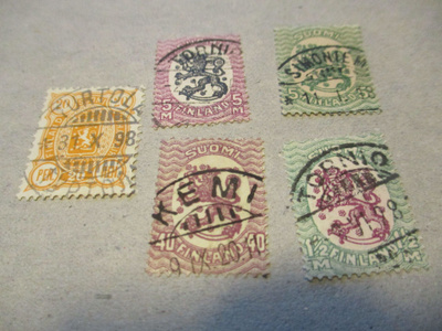 1898-1928 Turtola Kemi Tornio Simoniemi hyväleimaiset  5kpl