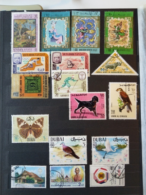 Arabia, Quwait, Dubai, Thaimaa postimerkkejä erä