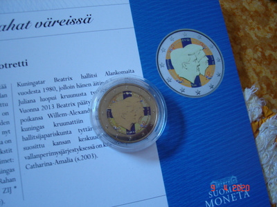 Väritetty 2 euroa  Alankomaat 2014