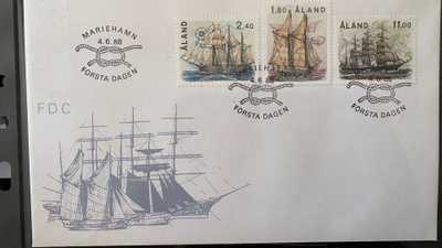 Ahvenanmaa 1988: Purjelaivoja FDC