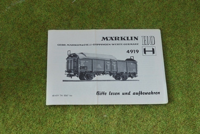#A88 Märklin koottavan vaunun 4919 asennusohje