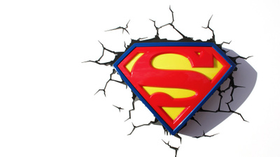 SUPERMAN S-SHIELD 3D DECO LIGHT	(29 643)	lamppu,lights up le