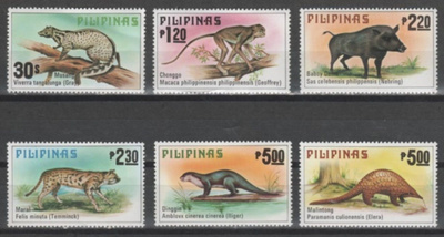(S0452) PHILIPPINES, 1979 (Animals). Mi ## 1281-1286. MNH**