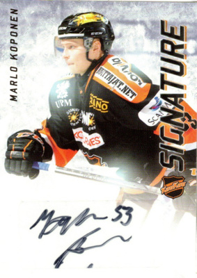 2015-16 Cardset MARLO KOPONEN KooKoo Signature nimmari