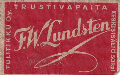 F. W. Lundsten , Tulitikku Oy  4/13