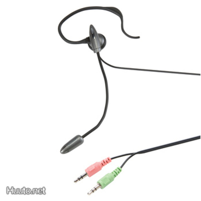 Bandridge In-Ear Headset, 2x3.5mm, 1.8 m, musta/harmaa UUSI
