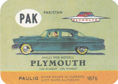 AUTOKORTTI - PLYMOUTH MALLI 1955