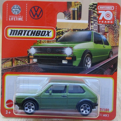 VW Golf 1.6 GTi mk1 Green Hatchback 3 door -76 Matchbox 1:64