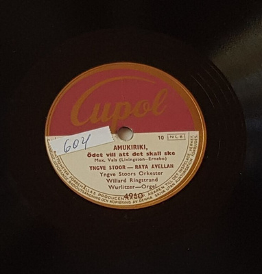 Savikiekko 1954 - Raya Avellan (Harmony Sisters) Cupol 4960