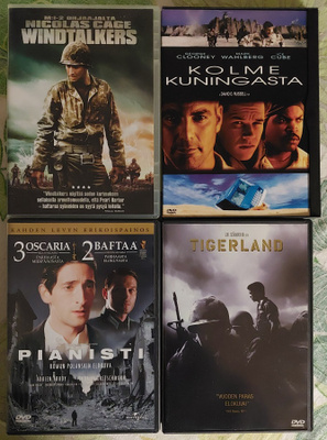 Sotaleffoja 8€/4kpl DVD suomitekstit
