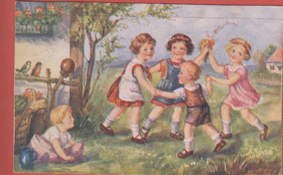 Lapset leikkivät ulkona - kulk. 1937