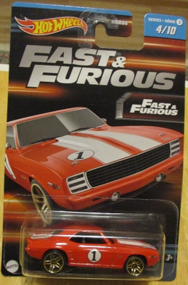 Chevrolet Camaro HT 2D Red 1969 Fast&Furious Hot Wheels 1:64