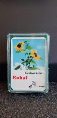 Kukat vintage Kvartetti korttipeli hieno kunto