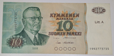 10 Markkaa 1980 Litt. A Korvaava 1992773735
