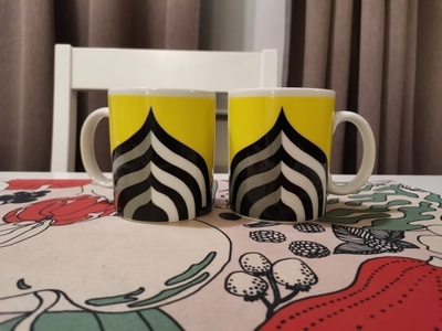 Marimekko Keisarinkruunu muki, keltainen 2 kpl
