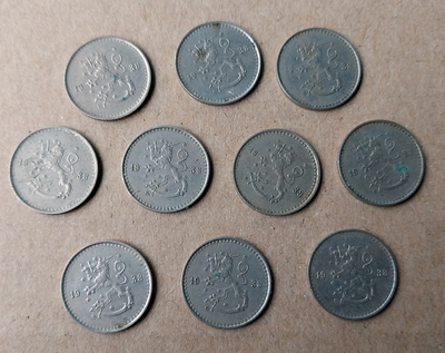 25 penniä 1938 - 10 kpl