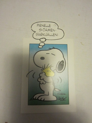 Kortti / Pakettikortti Snoopy / Pienelle sydämensärkijälleni