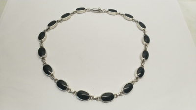 Kaulakoru onyksi kivillä sterling silver 925, TS-102 Mexico