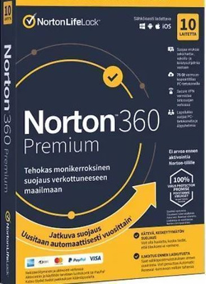 Norton 360 Premium 12kk 10 laitetta