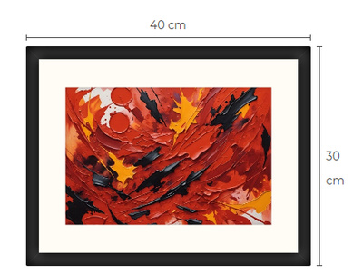 Uusi abstrakti Art Print paspis & kehys 30 cm x 40 cm