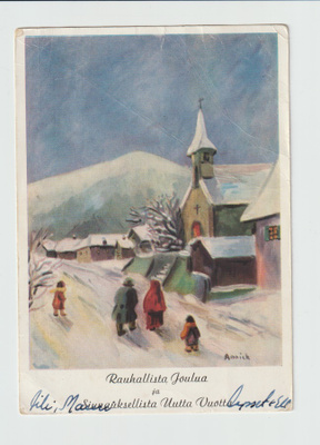 Postikortti, TAIDE, M.L.ANNICK, Kirkkomatka