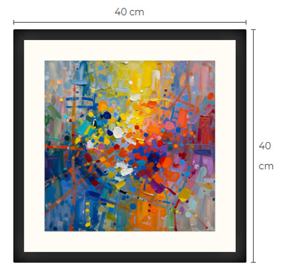 Uusi uniikki abstrakti art print taulu 40 cm x 40 cm
