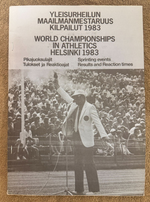 YLEISURHEILUN MM KISAT 1983 HELSINKI PIKAJUOKSULAJIT TULOKSE