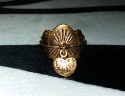 Vintage desing Seppo Tamminen sydän sormus pronssi