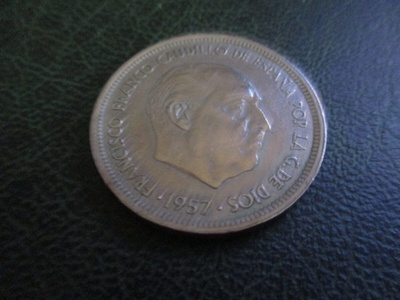 SPAIN 50 PESETAS 1957 RAS.1