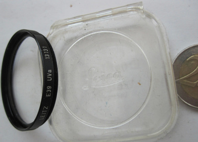 VANHA Suodatin Leica Leitz E39 UVa 13131 + Alkup. Kotelo